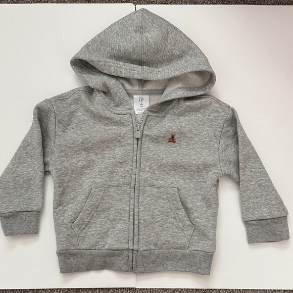 GAP Kids Heather Gray Zip-Up Hoodie - Picture 1 of 1
